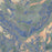 Beartooth Pass Montana Map Print in Afternoon Style Zoomed In Close Up Showing Details