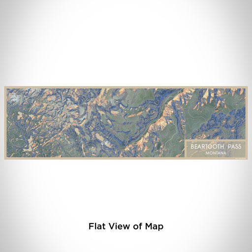 Flat View of Map Custom Beartooth Pass Montana Map Enamel Mug in Afternoon