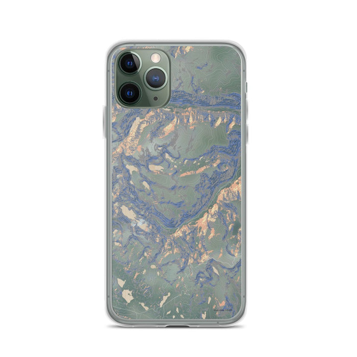 Custom iPhone 11 Pro Beartooth Pass Montana Map Phone Case in Afternoon