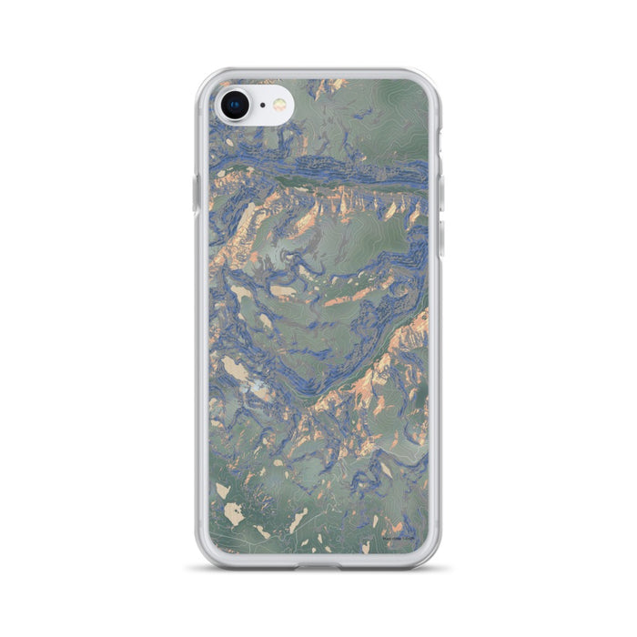 Custom iPhone SE Beartooth Pass Montana Map Phone Case in Afternoon