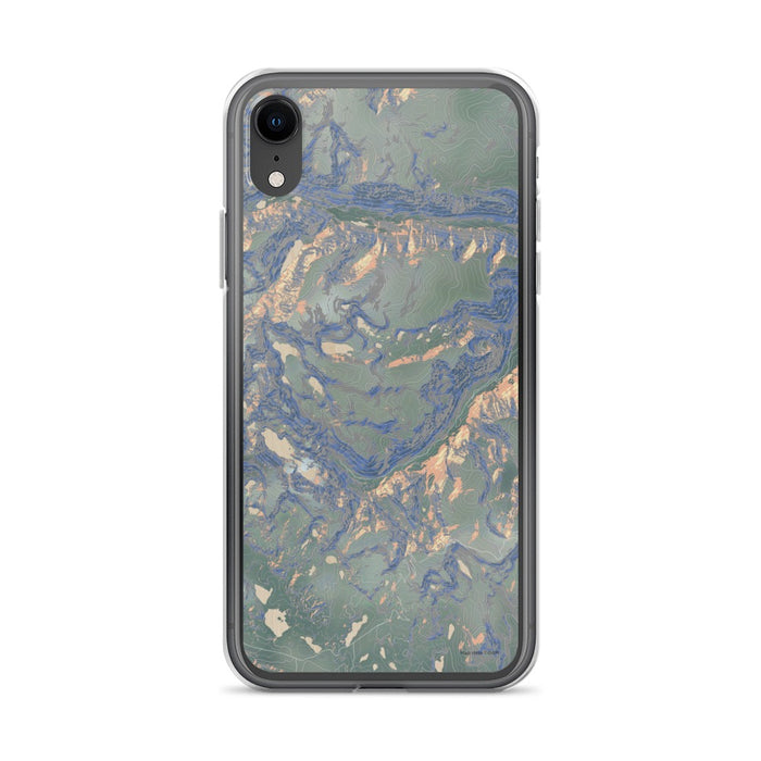 Custom iPhone XR Beartooth Pass Montana Map Phone Case in Afternoon