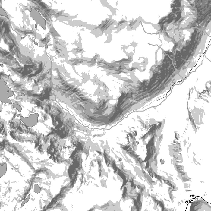 Beartooth Pass Montana Map Print in Classic Style Zoomed In Close Up Showing Details