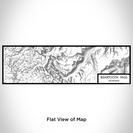 Flat View of Map Custom Beartooth Pass Montana Map Enamel Mug in Classic