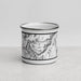 Front View Custom Beartooth Pass Montana Map Enamel Mug in Classic