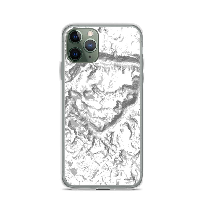 Custom iPhone 11 Pro Beartooth Pass Montana Map Phone Case in Classic