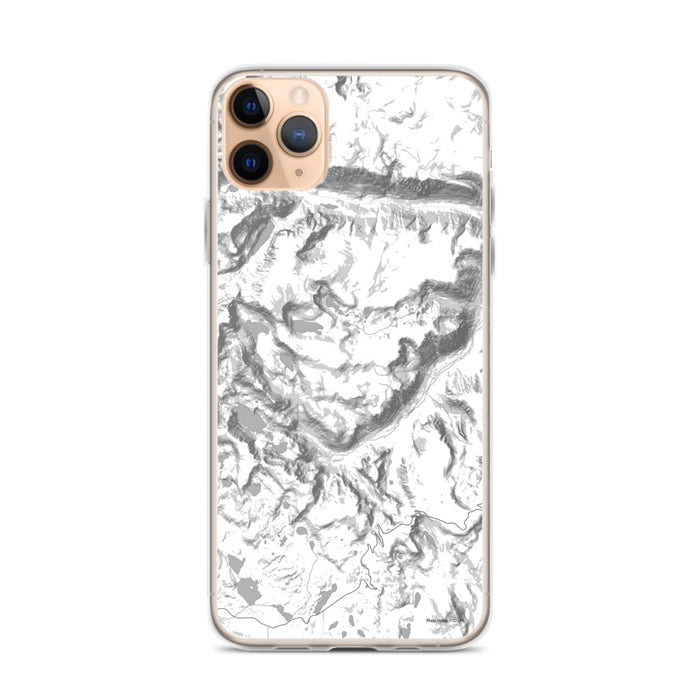 Custom iPhone 11 Pro Max Beartooth Pass Montana Map Phone Case in Classic
