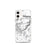 Custom iPhone 12 mini Beartooth Pass Montana Map Phone Case in Classic