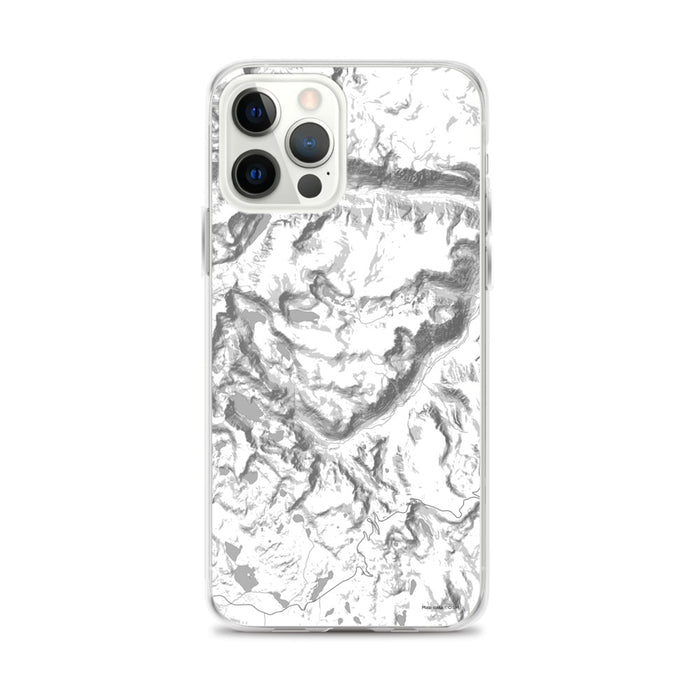 Custom iPhone 12 Pro Max Beartooth Pass Montana Map Phone Case in Classic