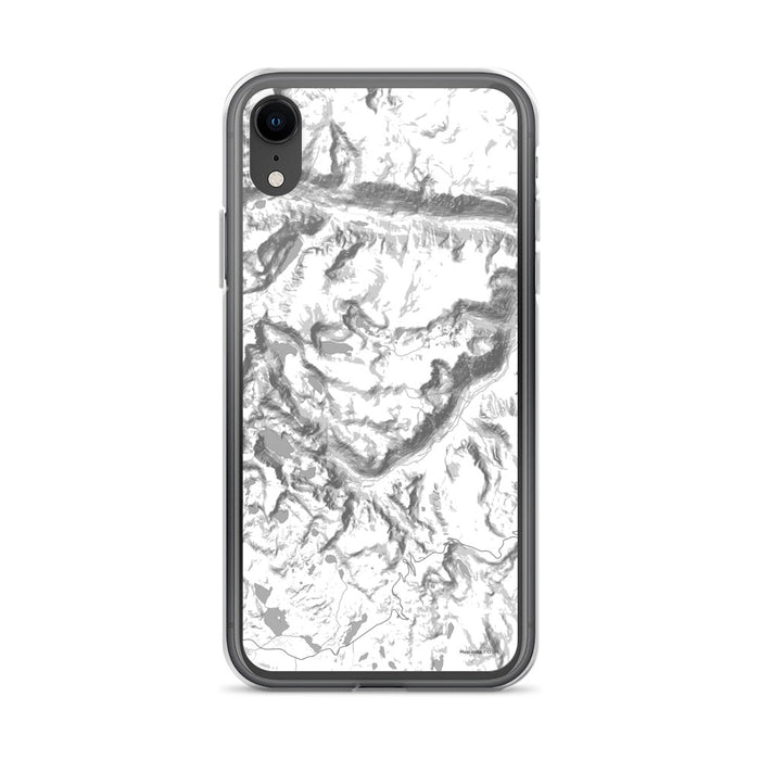 Custom iPhone XR Beartooth Pass Montana Map Phone Case in Classic