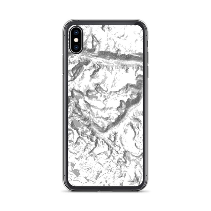 Custom iPhone XS Max Beartooth Pass Montana Map Phone Case in Classic