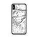 Custom iPhone XS Max Beartooth Pass Montana Map Phone Case in Classic