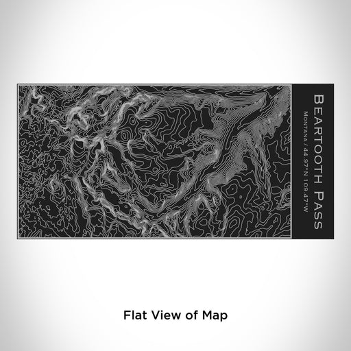 Rendered View of Beartooth Pass Montana Map Engraving on 17oz Stainless Steel Insulated Cola Bottle in Black