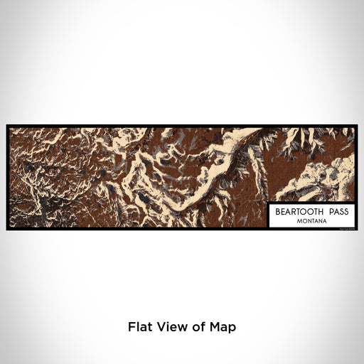 Flat View of Map Custom Beartooth Pass Montana Map Enamel Mug in Ember