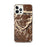Custom iPhone 12 Pro Max Beartooth Pass Montana Map Phone Case in Ember