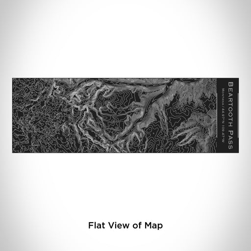 Rendered View of Beartooth Pass Montana Map Engraving on 10oz Stainless Steel Insulated Cup with Sliding Lid in Black