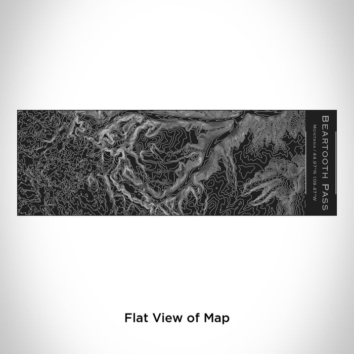 Rendered View of Beartooth Pass Montana Map Engraving on 10oz Stainless Steel Insulated Cup with Sliding Lid in Black
