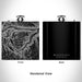 Rendered View of Beartooth Pass Montana Map Engraving on 6oz Stainless Steel Flask in Black