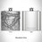 Rendered View of Beartooth Pass Montana Map Engraving on 6oz Stainless Steel Flask