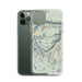 Custom Beartooth Pass Montana Map Phone Case in Woodblock