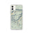 Custom iPhone 11 Beartooth Pass Montana Map Phone Case in Woodblock