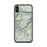 Custom iPhone X/XS Beartooth Pass Montana Map Phone Case in Woodblock