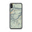 Custom iPhone XS Max Beartooth Pass Montana Map Phone Case in Woodblock