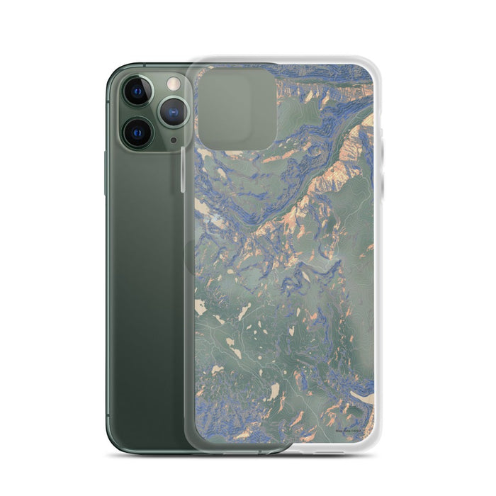 Custom Beartooth Pass Wyoming Map Phone Case in Afternoon
