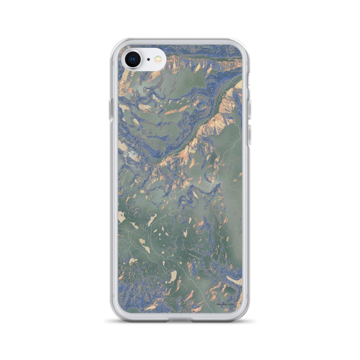 Custom iPhone SE Beartooth Pass Wyoming Map Phone Case in Afternoon