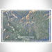 Beartooth Pass Wyoming Map Print Landscape Orientation in Afternoon Style With Shaded Background