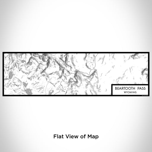 Flat View of Map Custom Beartooth Pass Wyoming Map Enamel Mug in Classic