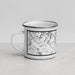 Left View Custom Beartooth Pass Wyoming Map Enamel Mug in Classic