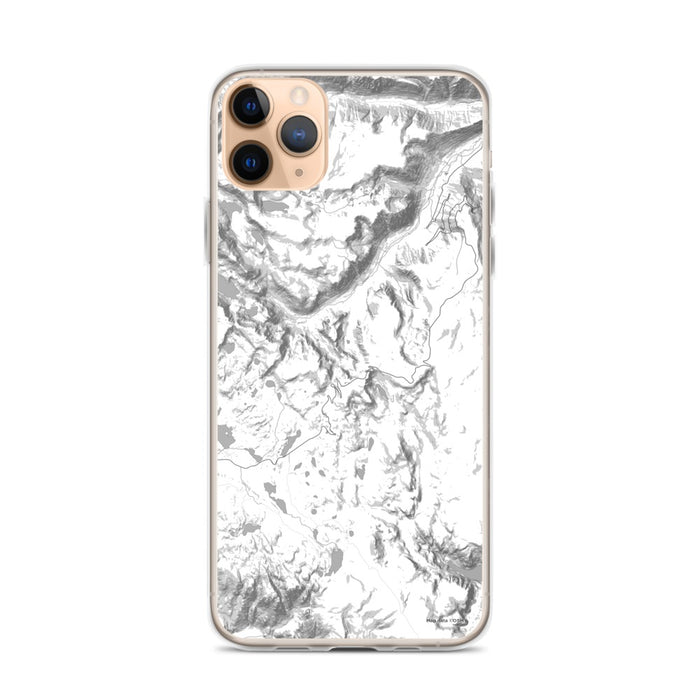Custom iPhone 11 Pro Max Beartooth Pass Wyoming Map Phone Case in Classic