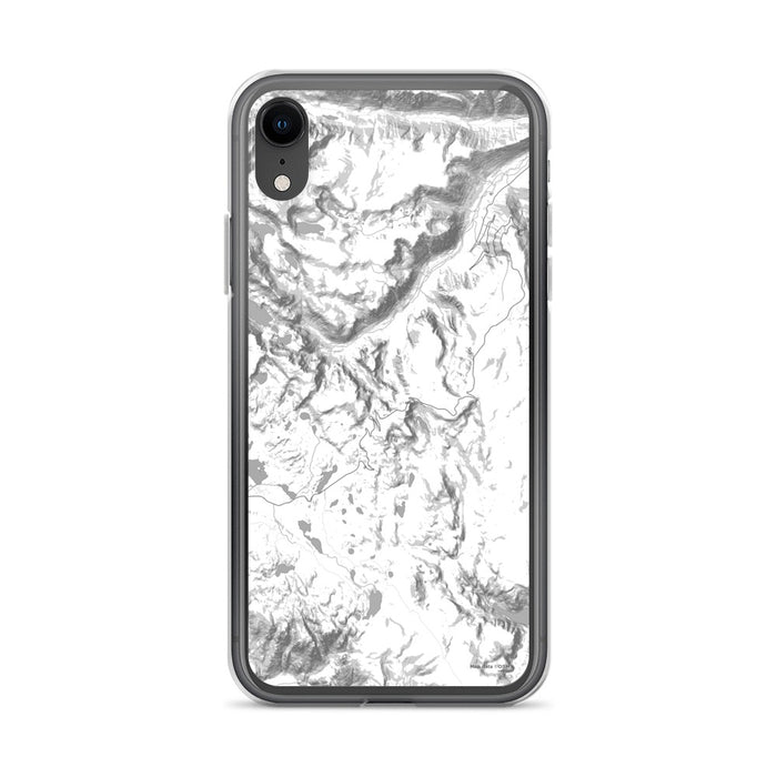 Custom iPhone XR Beartooth Pass Wyoming Map Phone Case in Classic