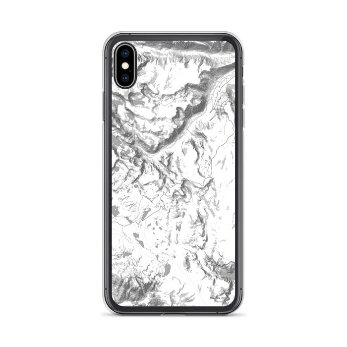 Custom iPhone XS Max Beartooth Pass Wyoming Map Phone Case in Classic