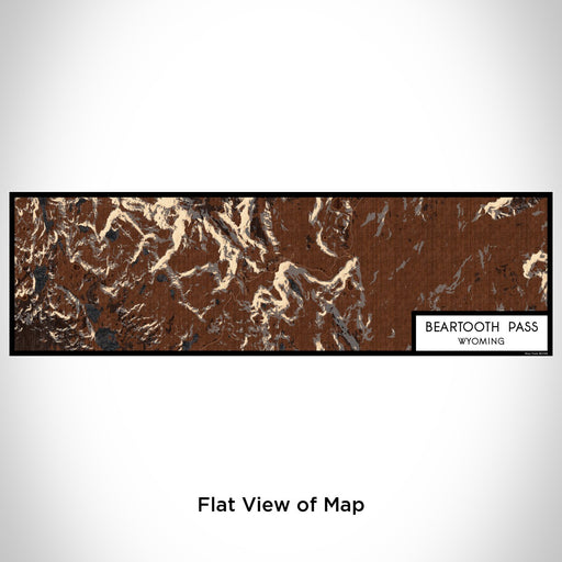 Flat View of Map Custom Beartooth Pass Wyoming Map Enamel Mug in Ember