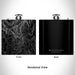 Rendered View of Beartooth Pass Wyoming Map Engraving on 6oz Stainless Steel Flask in Black