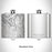 Rendered View of Beartooth Pass Wyoming Map Engraving on 6oz Stainless Steel Flask