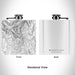 Rendered View of Beartooth Pass Wyoming Map Engraving on 6oz Stainless Steel Flask in White