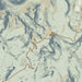 Beartooth Pass Wyoming Map Print in Woodblock Style Zoomed In Close Up Showing Details