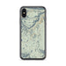Custom iPhone X/XS Beartooth Pass Wyoming Map Phone Case in Woodblock