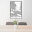 24x36 Beaufort North Carolina Map Print Portrait Orientation in Classic Style Behind 2 Chairs Table and Potted Plant