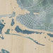Beaufort North Carolina Map Print in Afternoon Style Zoomed In Close Up Showing Details