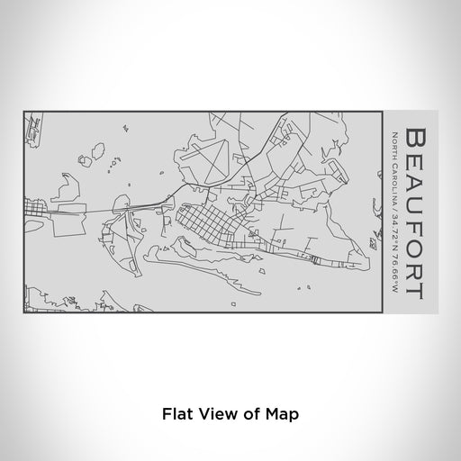 Rendered View of Beaufort North Carolina Map Engraving on 17oz Stainless Steel Insulated Cola Bottle