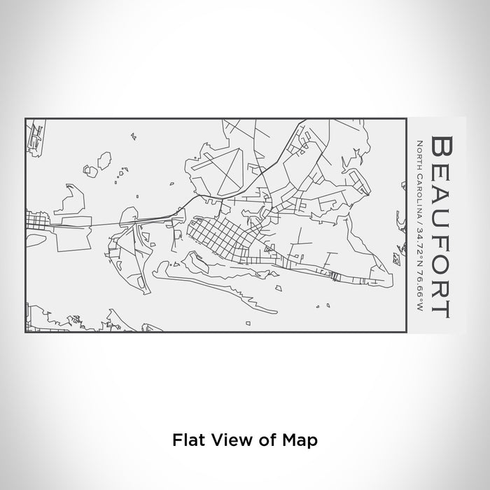 Rendered View of Beaufort North Carolina Map Engraving on 17oz Stainless Steel Insulated Cola Bottle in White
