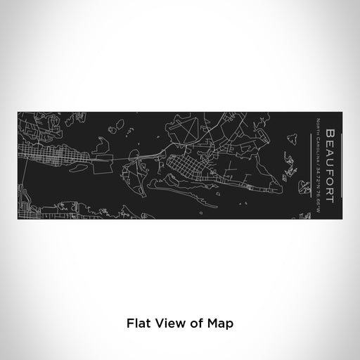Rendered View of Beaufort North Carolina Map Engraving on 10oz Stainless Steel Insulated Cup with Sliding Lid in Black