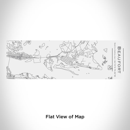Rendered View of Beaufort North Carolina Map Engraving on 10oz Stainless Steel Insulated Cup with Sliding Lid in White