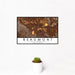 12x18 Beaumont California Map Print Landscape Orientation in Ember Style With Small Cactus Plant in White Planter