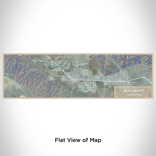 Flat View of Map Custom Beaumont California Map Enamel Mug in Afternoon