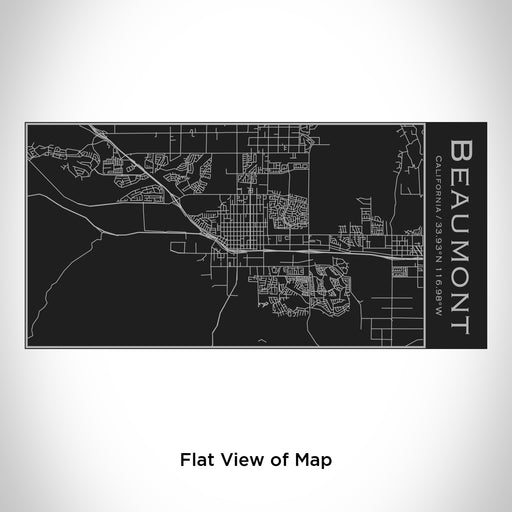 Rendered View of Beaumont California Map Engraving on 17oz Stainless Steel Insulated Cola Bottle in Black