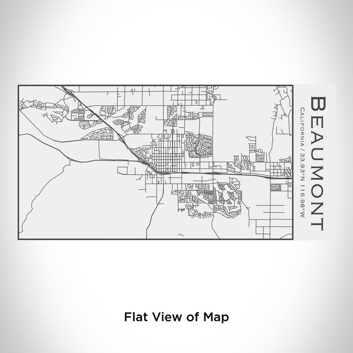 Rendered View of Beaumont California Map Engraving on 17oz Stainless Steel Insulated Cola Bottle in White